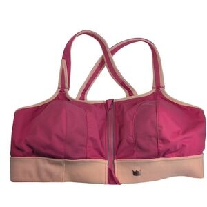 SHEFIT Ultimate Sports Bra 5Luxe Pink Zip Front High Impact Adjustable Women 5XL